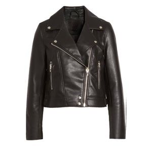 BLANKNYC Good Vibes Faux Leather Moto Jacket